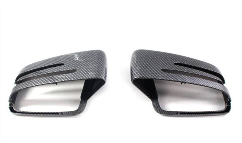 WUPEDI Car Reversing Mirror Housing Cover Left Right Wing Rear View Mirror Cover, for Mercedes-Benz, C Class W176 W246 W204 W212 W221 CLS Abdeckung der seitlichen Rückspiegelkappe(Carbon Fiber Patter von WUPEDI