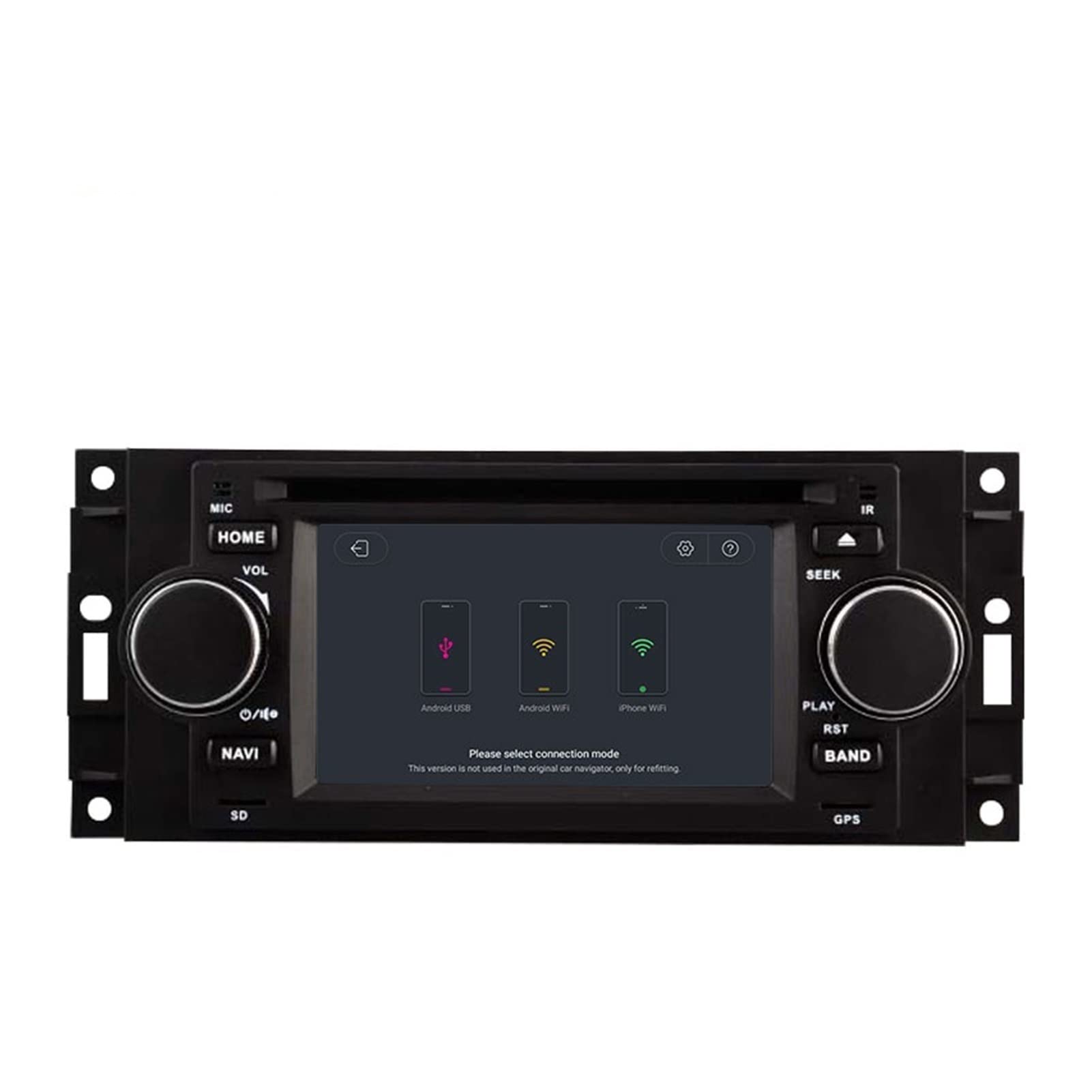 WUPEDI Carplay Android 11 Autoradio Multimedia DVD GPS, for Chrysler, 300C PT Cruiser Aspen Sebring, for DODGE, Caliber Ram, for Jeep, Grand Cherokee Radio-Mediaplayer-Rahmen von WUPEDI