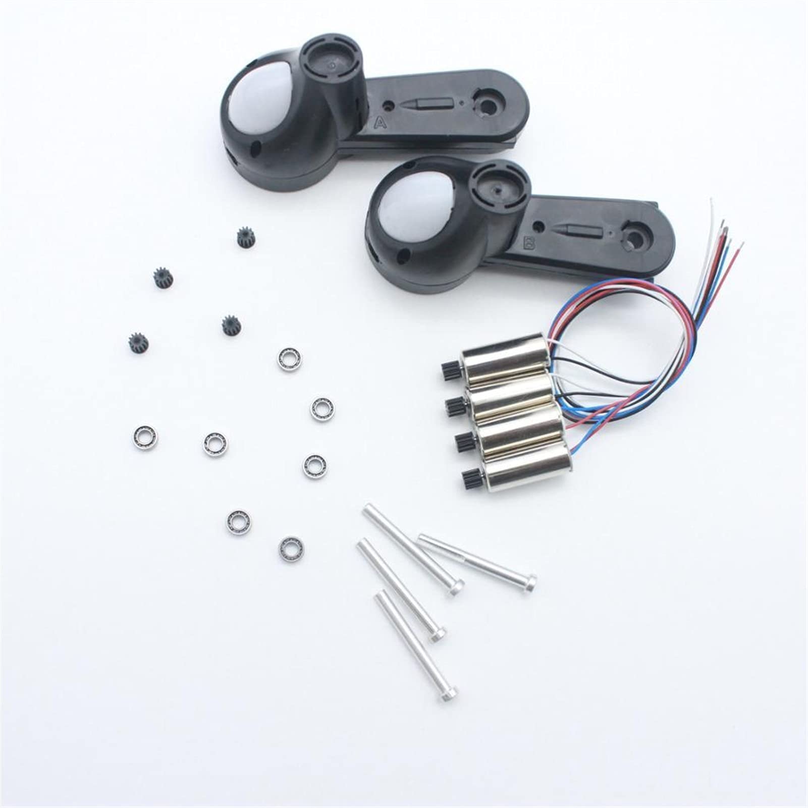 WUPEDI Lager Arm Getriebe Propellerblatthalter Aluminiumwelle Motoren Motor RC Drohne, for S167 S166 GPS Quadcopter Motorreparaturarm(is 7.4V Motor kit) von WUPEDI