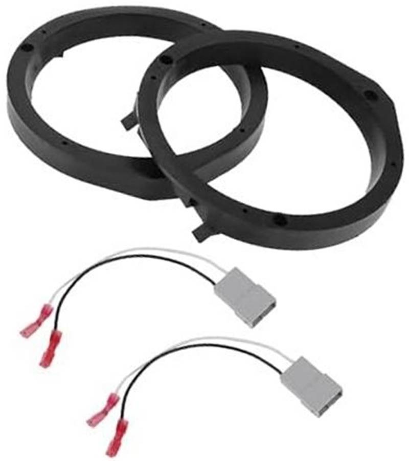 WUPEDI Lautsprecher-Distanzring, Hochtöner-Lautsprecher-Distanzadapter, for Toyota, for RAV4, 2001-2011, wasserdicht, schwarz, 2 Set ABS-Lautsprecher-Abstandshalter für Car-Audio von WUPEDI