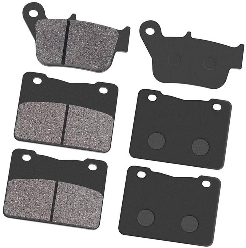 WUPEDI Motorrad Bremsbeläge Vorne Hinten, for SYM, Max, for SYM, 400i 400 ich Motorrad-Scheibenbremsbeläge(Black 3 Pair) von WUPEDI