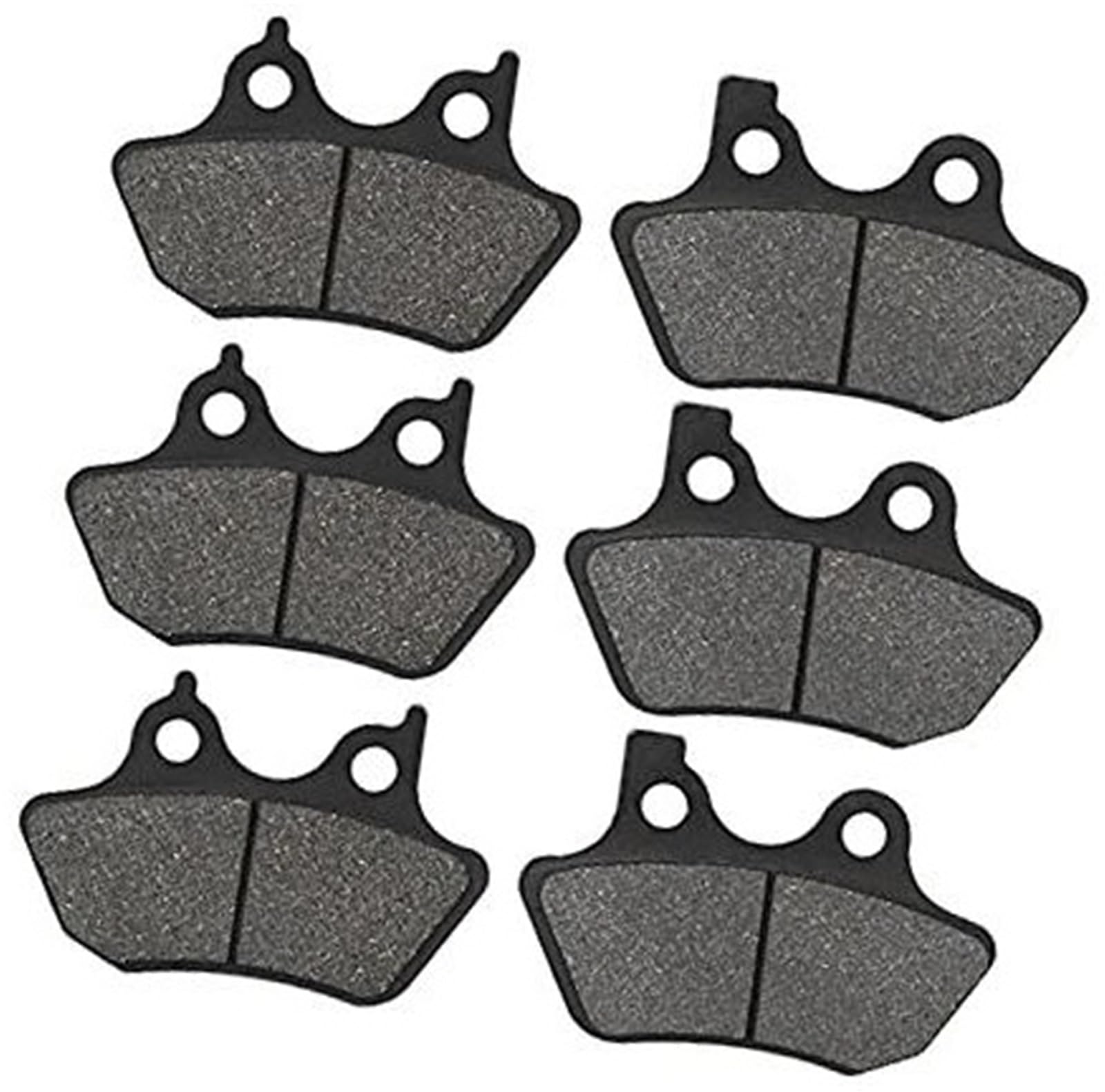 WUPEDI Motorrad Bremsbeläge vorne hinten, for Harley, Dyna Super Wild Glide FXDX FXDWG Rider FXDXT FXDS Sportster XL1200S Moto Motorrad-Scheibenbremsbeläge(Black 3Pairs) von WUPEDI