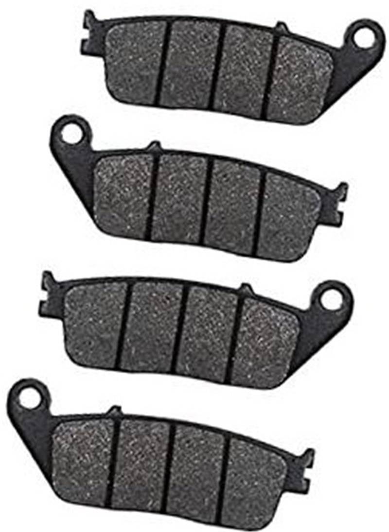 WUPEDI Motorrad-Bremsbeläge vorne und hinten, for AN650 und Burgman 650 2003–2017 Motorrad-Scheibenbremsbeläge(Black 2 Pairs Front) von WUPEDI