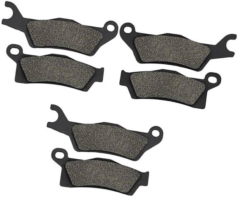 WUPEDI Motorrad-Bremsbeläge vorne und hinten, for Can Am Outlander 450 500 Max 650 800 R 1000 4X4 EFI STD DPS XT ATV ​​2012–2016 Motorrad-Scheibenbremsbeläge(Black Front and Rear) von WUPEDI