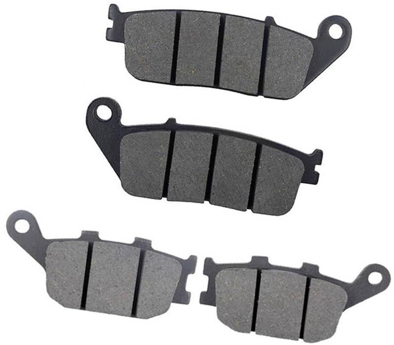 WUPEDI Motorrad-Bremsbeläge vorne und hinten, for HON-DA VT1100C2 VT 1100 C2 1995–2005 VTX1300 VTX 1300 2003–2008 CBF 500 CBF500 2004 Motorrad-Scheibenbremsbeläge(Black Front and Rear) von WUPEDI