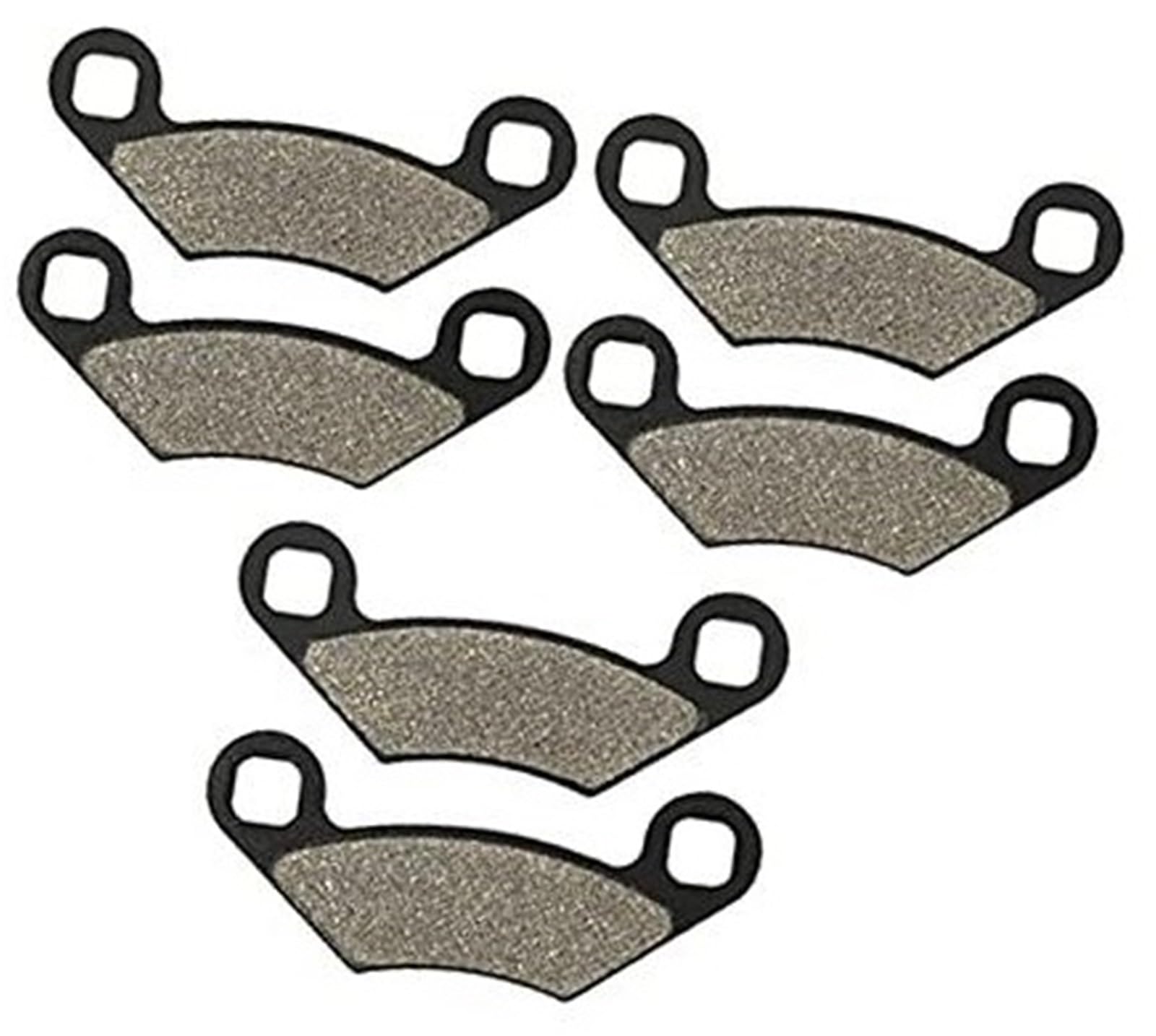 WUPEDI Motorrad-Bremsbeläge vorne und hinten, for Polaris, 500 550 XP Sportsman 300 Hawkeye, Forest 500 850, Forest Moto Disc Motorrad-Scheibenbremsbeläge(Black 3 Pairs) von WUPEDI