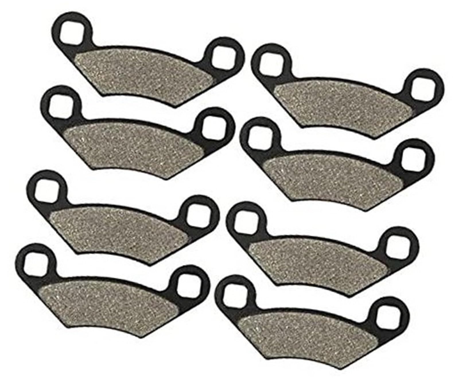 WUPEDI Motorrad-Bremsbeläge vorne und hinten, for Polaris, 500 550 XP Sportsman 300 Hawkeye, Forest 500 850, Forest Moto Disc Motorrad-Scheibenbremsbeläge(Black 4 Pairs) von WUPEDI