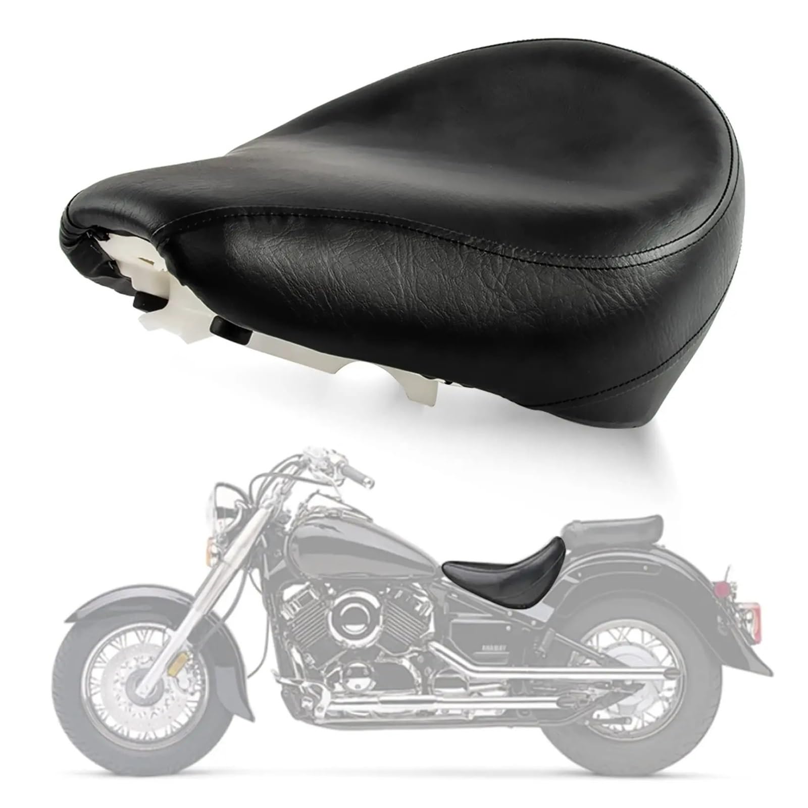 WUPEDI Motorradzubehör for Fahrer, Fahrer und Beifahrer, for Sitz, Soziuskissen XVS 650 und V-Star 650 1998–2022 Motorrad-Soziuspolster hinten(B) von WUPEDI