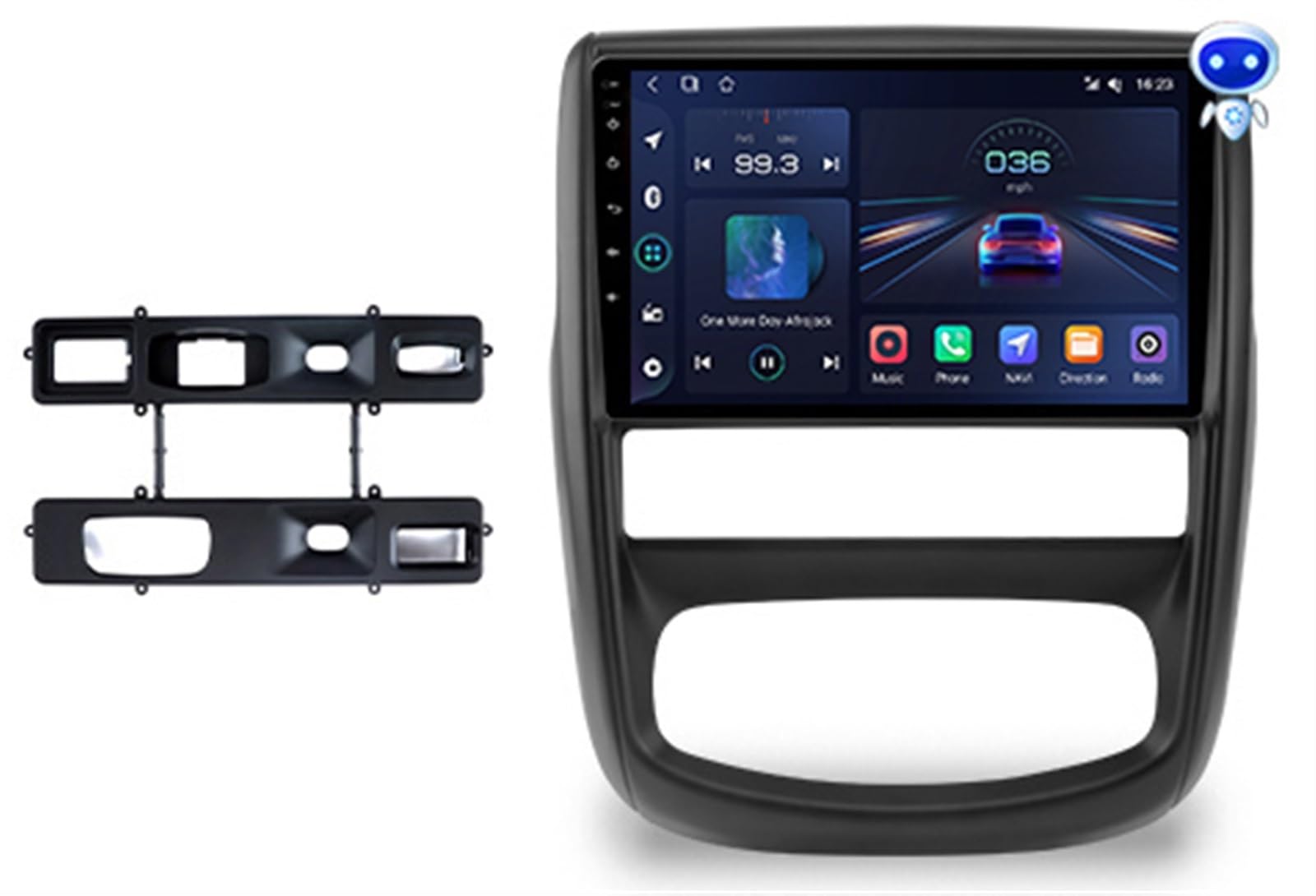 WUPEDI V1pro Autoradio Android Auto Multimedia, for Renault, Duster 1 2010-2015 Carplay 4G 2din Autoradio Radio-Mediaplayer-Rahmen(4G (2GB 32GB)) von WUPEDI