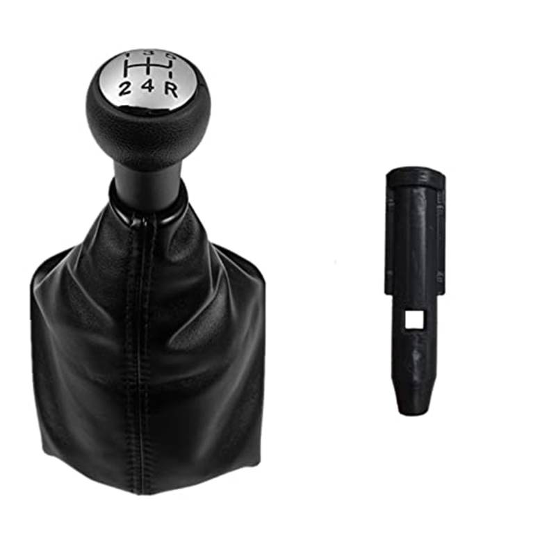 WUPEDI for Peugeot, 307 207 406, for Citroen, Schaltknauf mit Ledermanschette, Kofferraumabdeckung, Gehäusekragen, Auto-Styling-Zubehör Auto-Schaltknäufe(Black Gear Shift Adapter) von WUPEDI