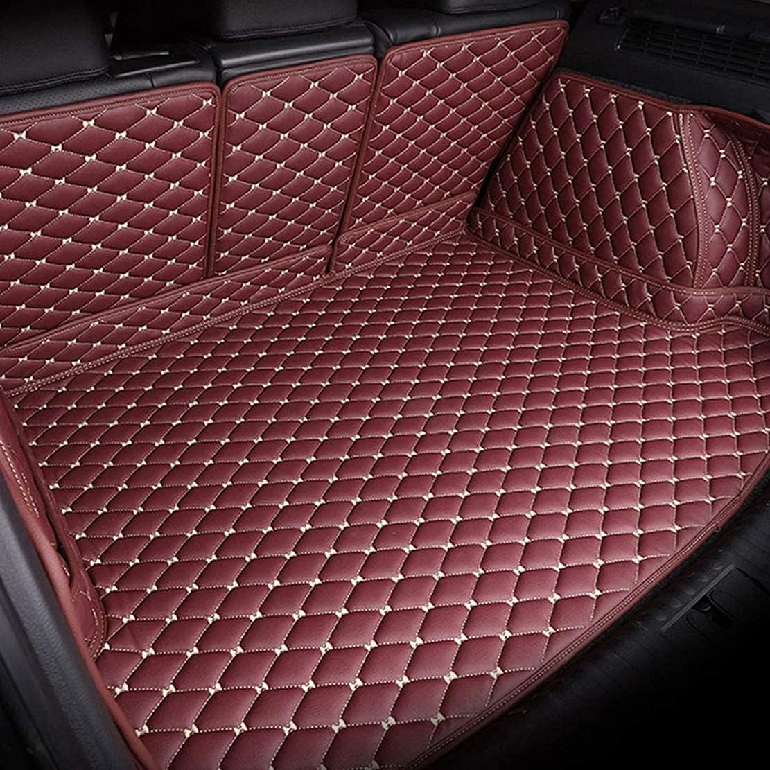 Auto Kofferraum Auskleidung mit vollständiger Abdeckung,für Audi A6 Touring 2007-2018 Cargo Carpet Kofferraumwanne Hohe Seitenschutzmatte Kofferraum Kratzfest Zubehör,Red von WUPINGQFA