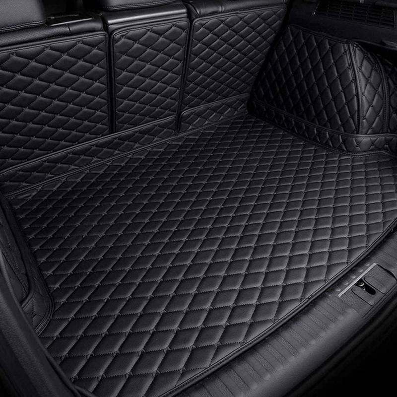 Auto Kofferraum Auskleidung mit vollständiger Abdeckung,für Audi Q7 five seats 2006-2015 Cargo Carpet Kofferraumwanne Hohe Seitenschutzmatte Kofferraum Kratzfest Zubehör,Allblack von WUPINGQFA