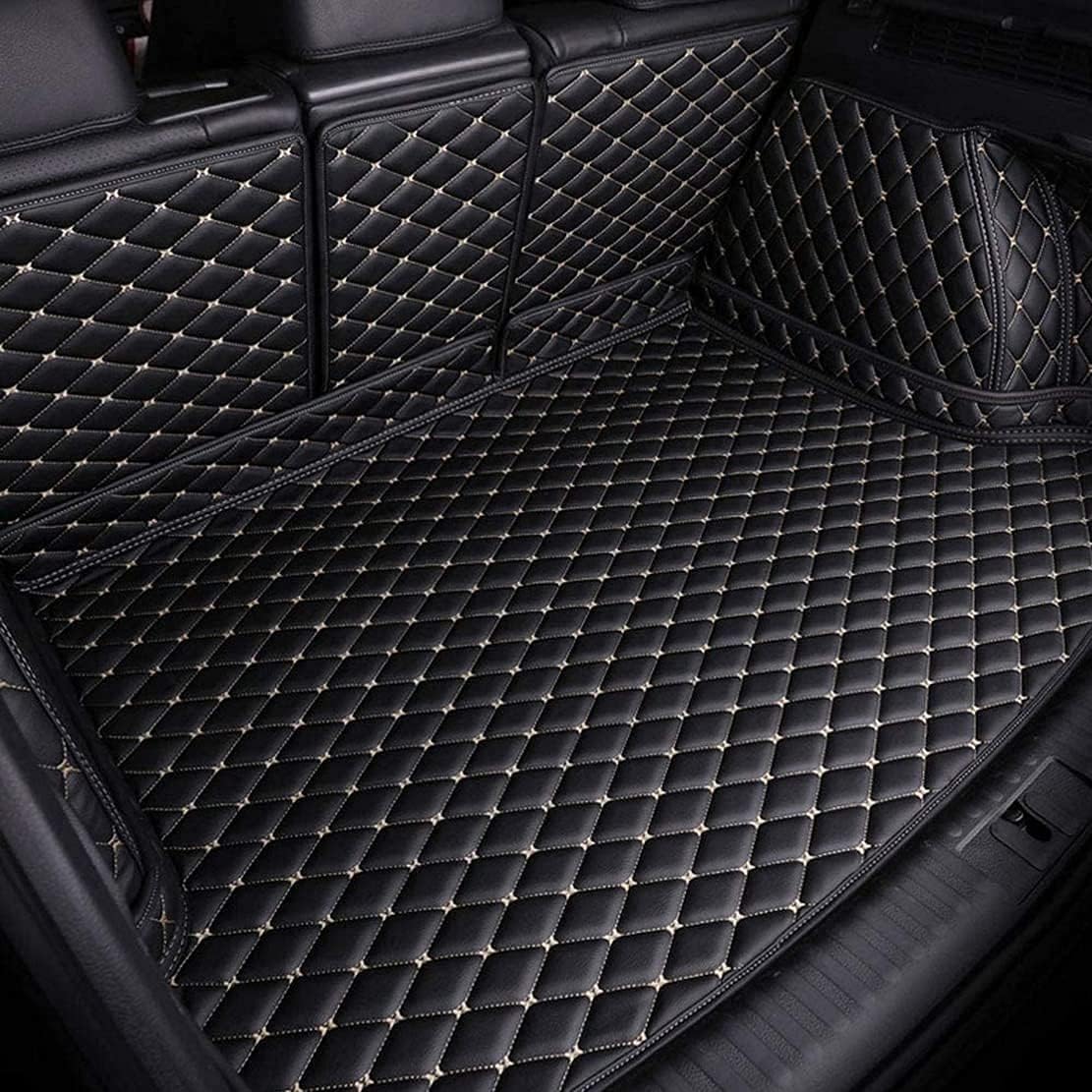 Auto Kofferraum Auskleidung mit vollständiger Abdeckung,für Audi SQ5 2014-2017 Cargo Carpet Kofferraumwanne Hohe Seitenschutzmatte Kofferraum Kratzfest Zubehör,Blackbeige von WUPINGQFA