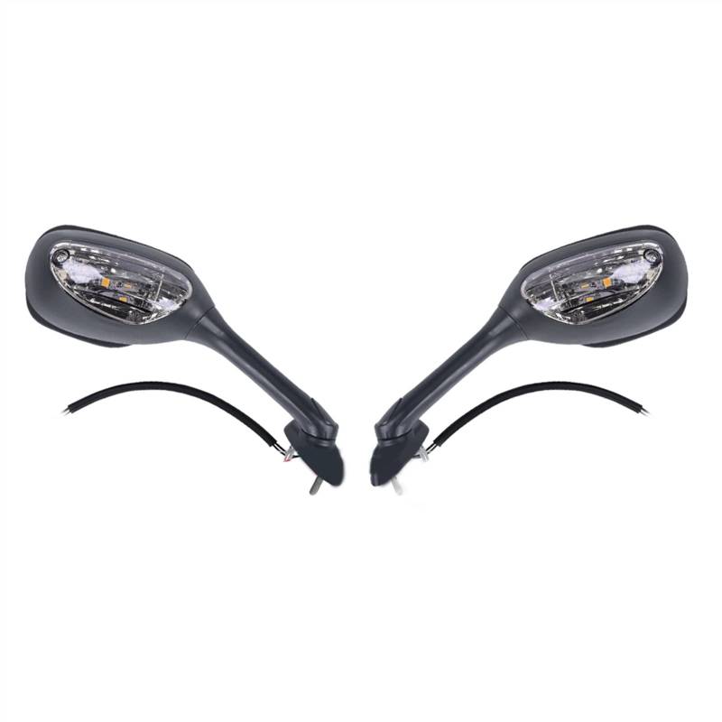 WUURAA Für Suzuki GSXR600 GSXR GSX-R 600 K6 2006 2008 2009 2010 2011 2012 2013 2014 2015 2016 Rückspiegel Rückspiegel LED-Licht (Color : Rotate Smoke LED), L8Y8S8M8 von WUURAA