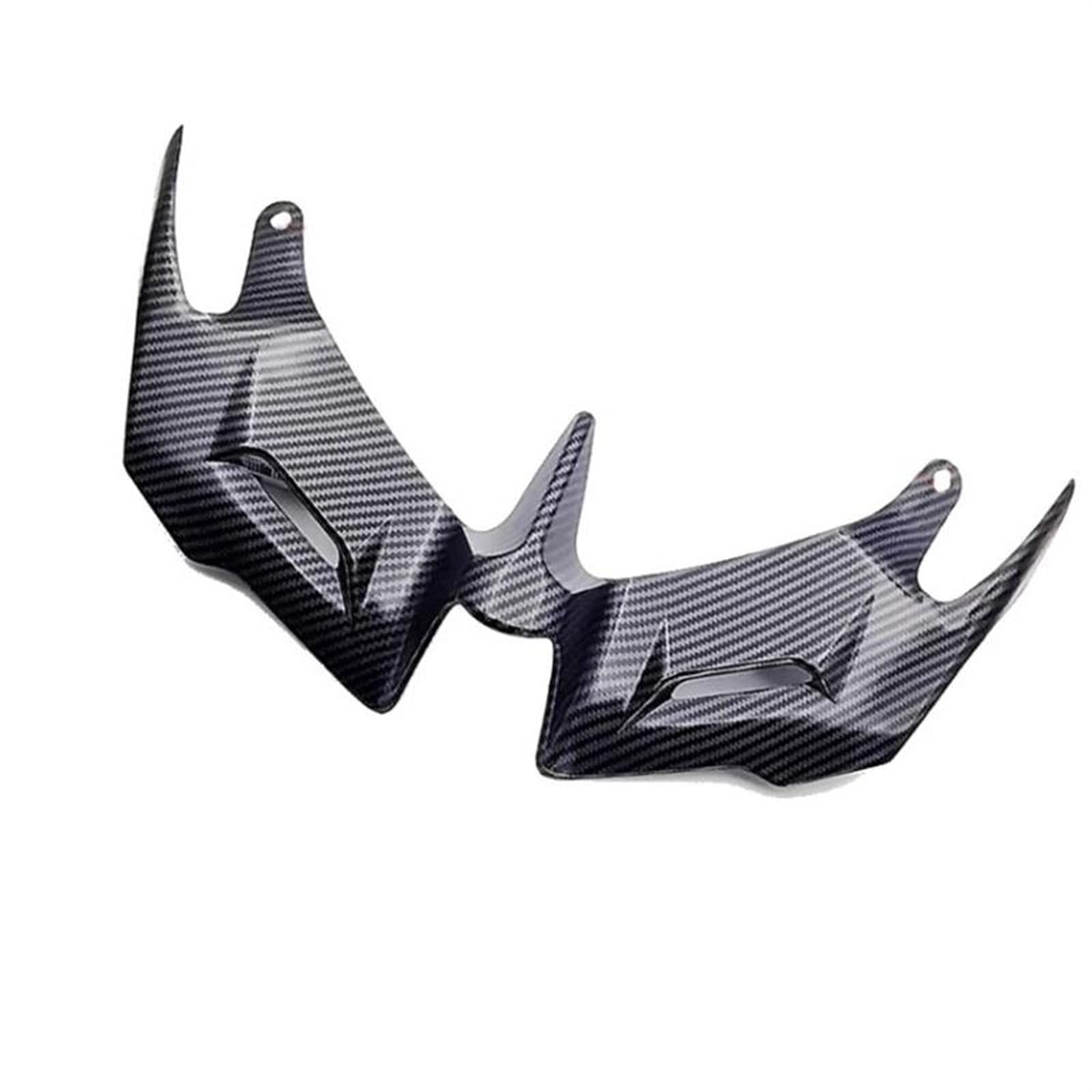 Verkleidungssatz Motorrad Frontverkleidung Winglet Aerodynamische Flügelabdeckung Spoiler Karosserieverkleidung Für YZF R3 R25 2014-2018(Black-a) von WUURAA