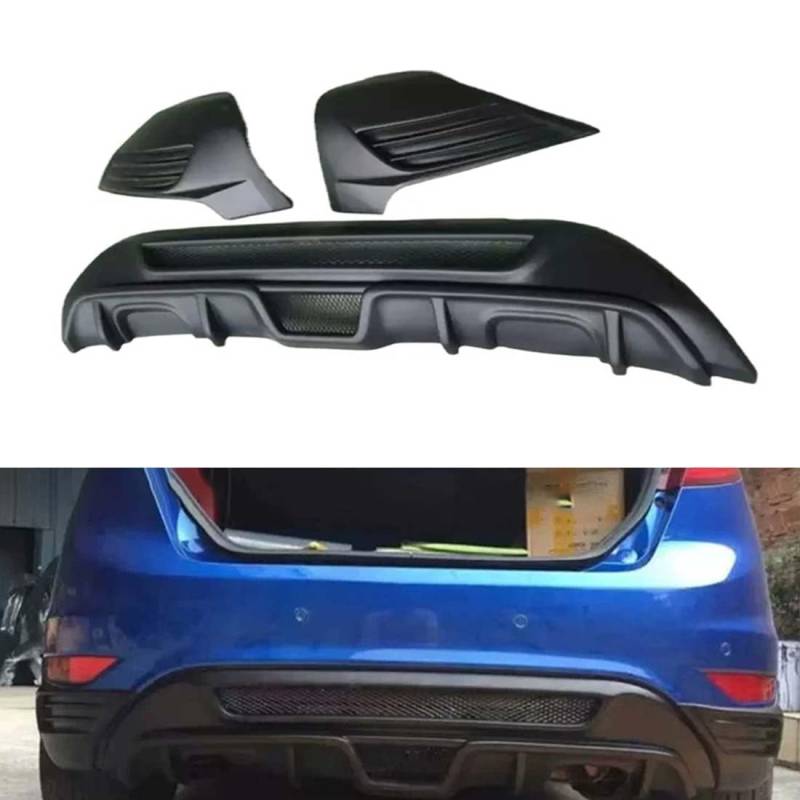 WUURAA Auto-Heckstoßstangen-Diffusor-Spoiler-Lippensplitter für Ford Fiesta MK7 2008-2013, Heckstoßstangen-Lippenschutz, Body-Kit von WUURAA