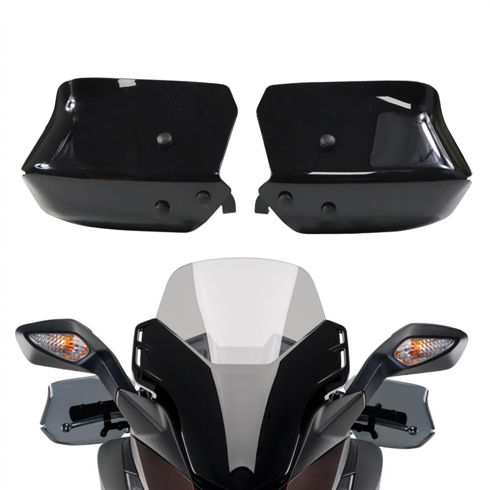 WUURAA Motorrad Handprotektoren Schild Für H&onda Forza 350 300 Forza125 NSS350 Hand Schutzfolie Windschutzscheibe Zubehör Schutz (Color : Schwarz) von WUURAA