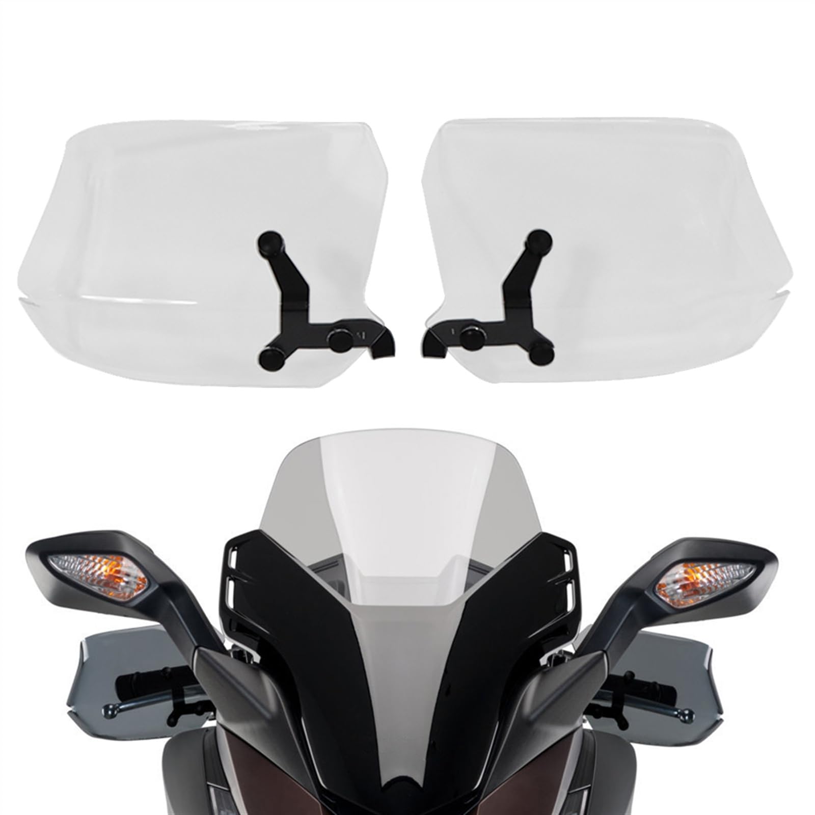 WUURAA Motorrad Handprotektoren Schild Für H&onda Forza 350 300 Forza125 NSS350 Hand Schutzfolie Windschutzscheibe Zubehör Schutz (Color : Transparent) von WUURAA