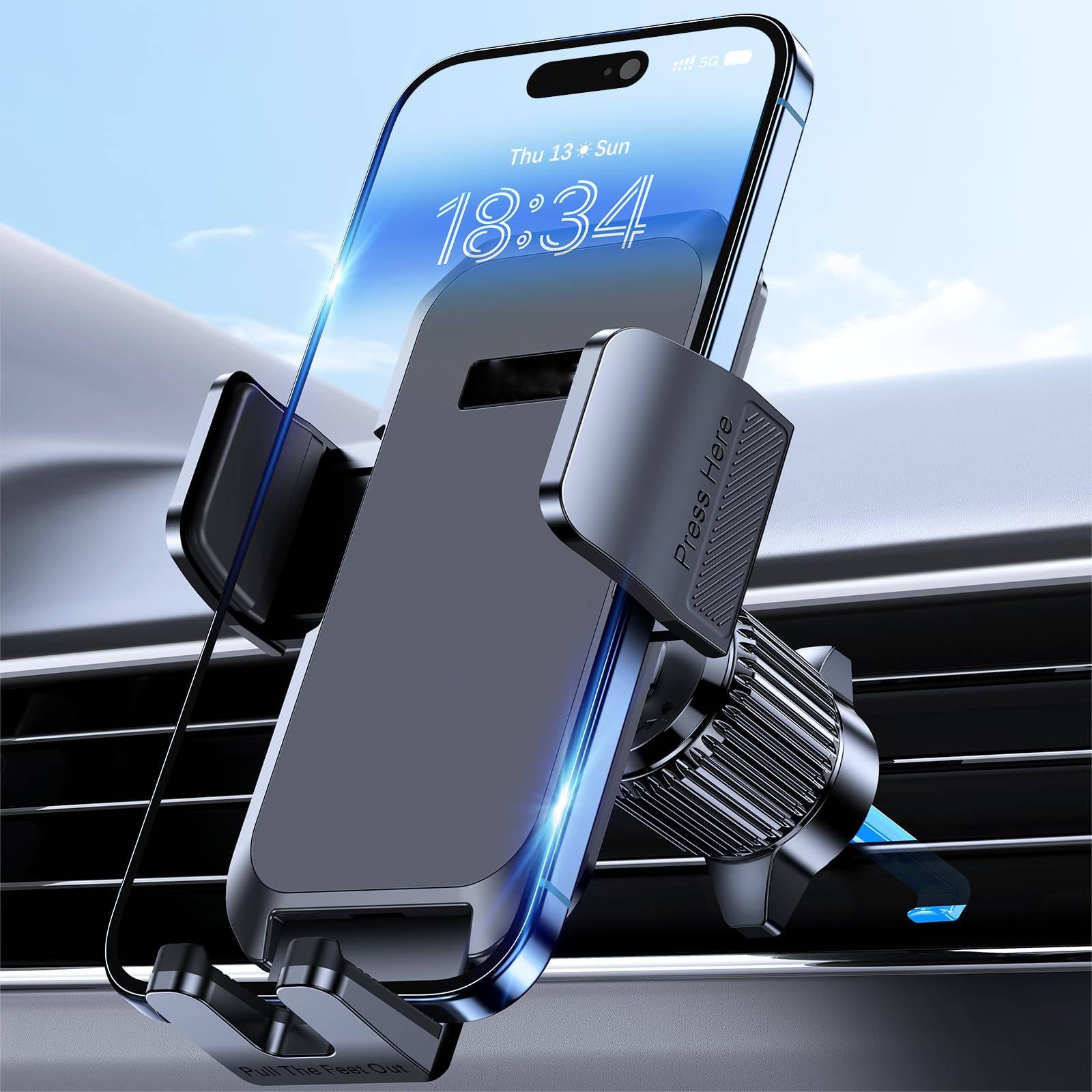 Handyhalterung Auto Lüftung für VW Lavida III 2018-, Upgraded Stabilere Version EIN-Knopf-Release Handyhalter 360° Drehbar für 4-7 Zoll Smartphone von WUWANGDI