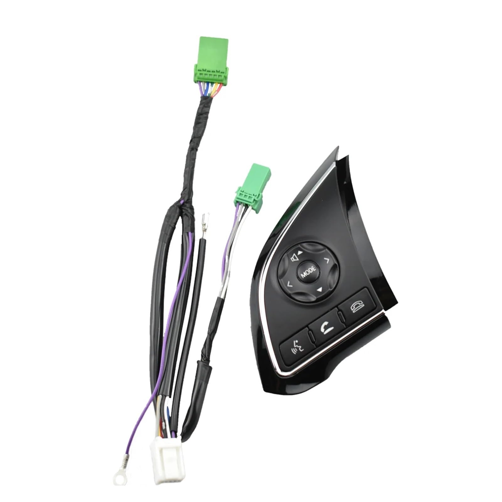 WUWMTUTCK Lenkrad Audio Lautstärke Bluetooth Tempomat Schalter Taste Fit for Mitsubishi Outlander 2013-2019 Xpander 2016-2019(Left-Wire) von WUWMTUTCK