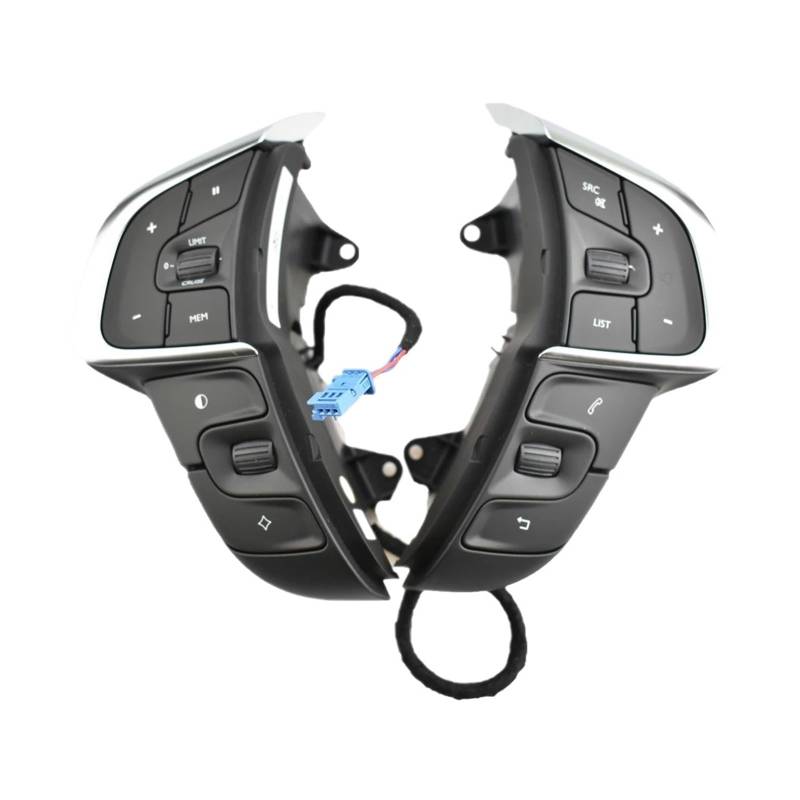 WUWMTUTCK Lenkradschalter passend for Citroen DS4 C4L 2013–2016, Auto-Multifunktions-Tempomat-Taste, Telefon-Lautstärketasten, Zubehör(High configuration) von WUWMTUTCK