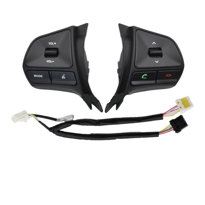 WUWMTUTCK Lenkradtaste passend for KIA K2 RIO 2011 2012 2013 2014 2015 Tasten Bluetooth mit Hintergrundbeleuchtung Telefon Tempomat Lautstärke von WUWMTUTCK