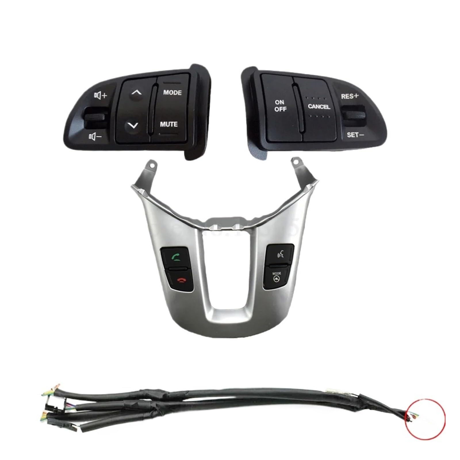 WUWMTUTCK Multifunktions-Lenkrad, Audio-Tempomat-Tasten passend for Kia Sportage SL mit Hintergrundbeleuchtungs-Tastenschalter und Bluetooth-Panel(1set-12pins) von WUWMTUTCK