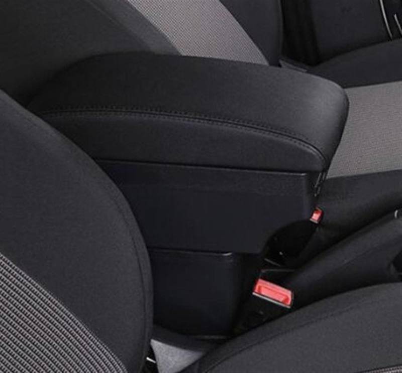 Auto Armlehnenbox Kompatibel Mit Ford Für Figo 2008–2016 2017 2018 2019 2020 2021 Armlehnenbox Innenteile Autositz Armlehne Organizer Box Nachrüstteile Aufbewahrungsbox Mit USB(E All Black 9 USB) von WUYDKEL