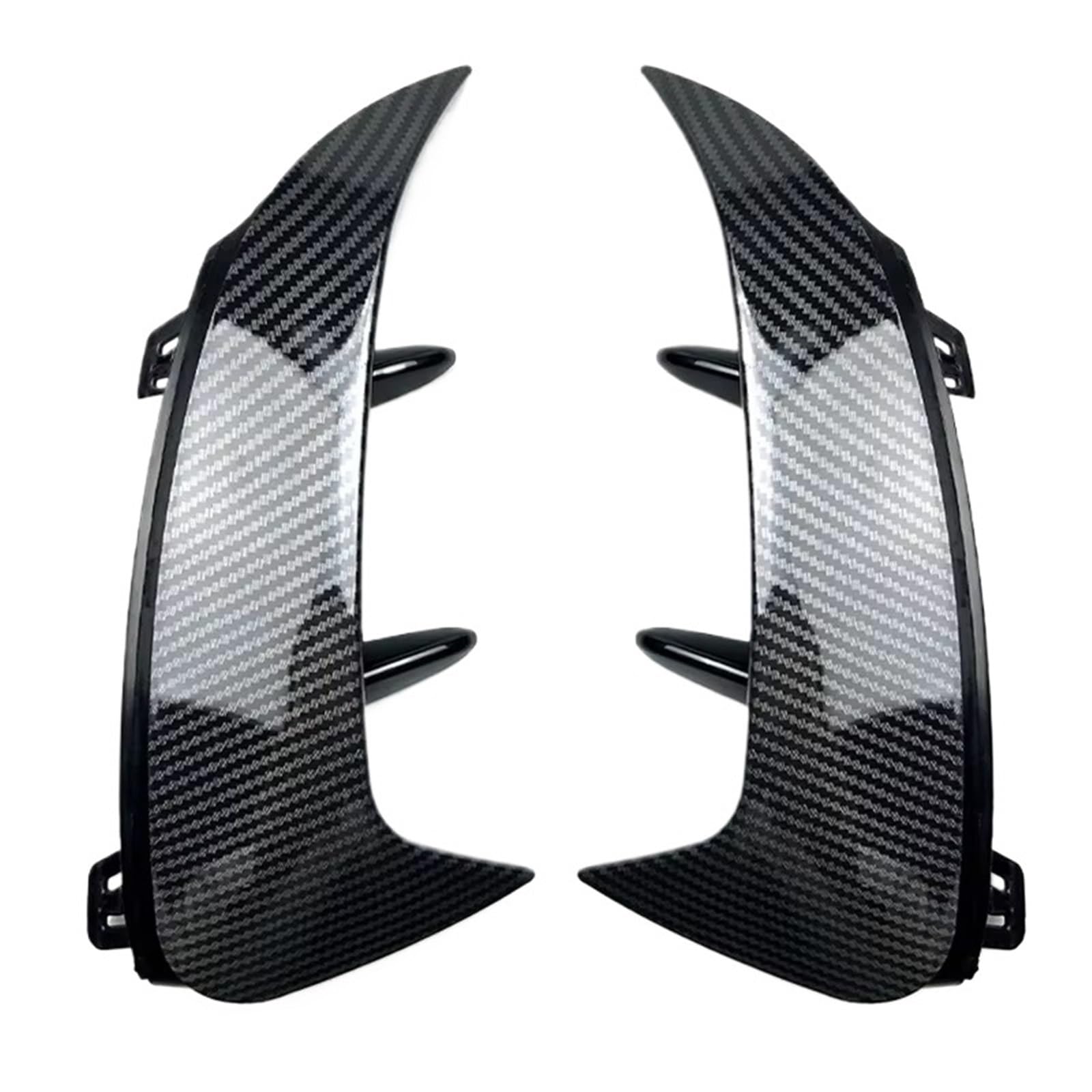 Heckspoiler Flügel Lip Kompatibel Mit Benz Für W177 Schrägheck A45 A35 A180 A200 A220 Für AMG Auto Heckstoßstange Spoiler Seite Canard Lüftungsschlitzabdeckung Außenzubehör(Carbon Fiber Black) von WUYDKEL