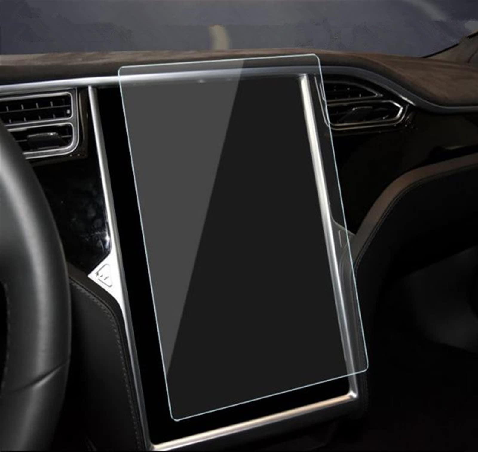 WUYDKEL Auto Innenraum Kompatibel Mit Tesla Für Modell X 2016 2017 2018 2019 Auto-Armaturenbrett GPS-Navigation LCD-Bildschirm Schutzfolie Aus Gehärtetem Glas(A) von WUYDKEL