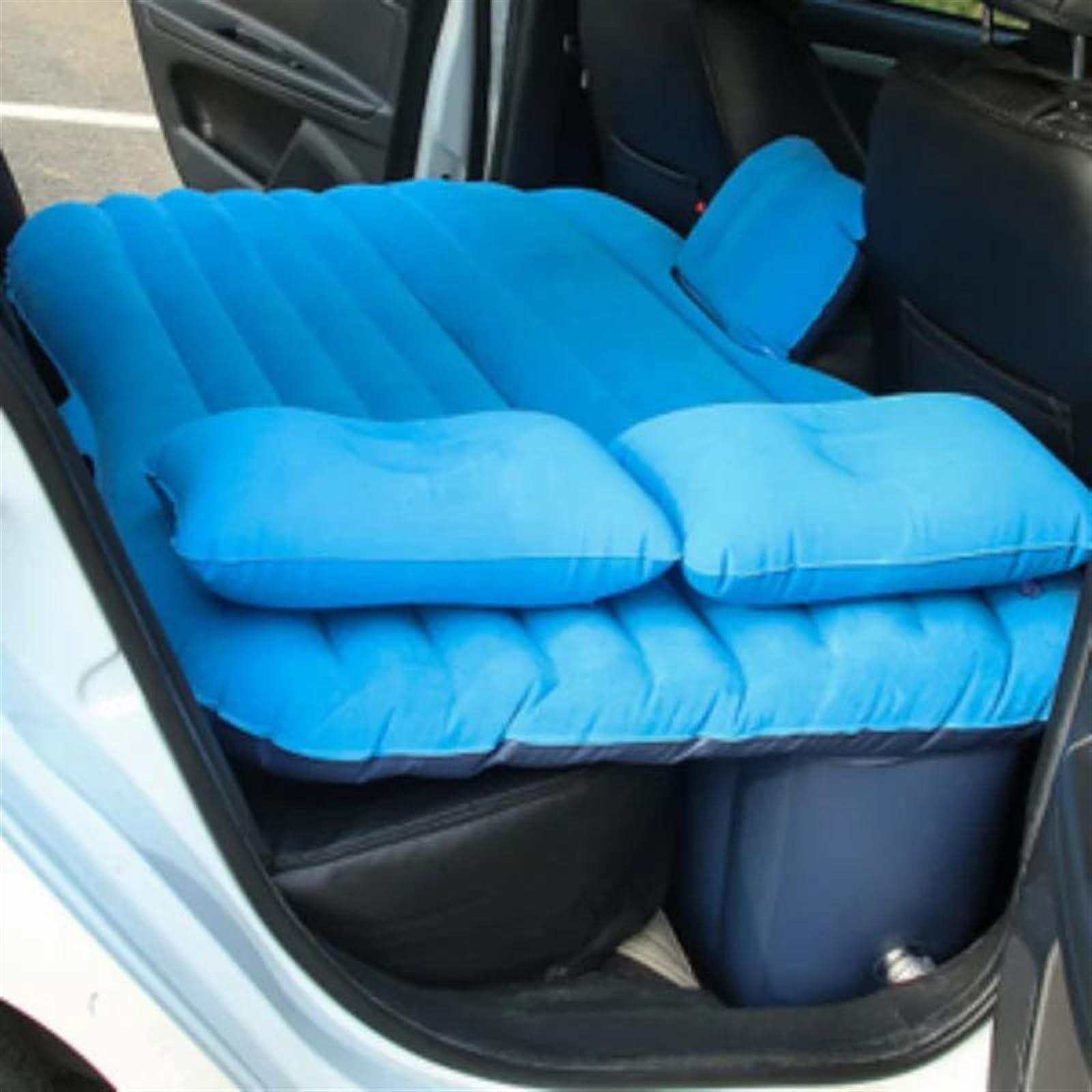 WUYDKEL Auto Matratze Auto Luft Aufblasbare Reise Matratze Bett Universal Für Rücksitz Multi Funktionale Sofa Luft Bett Kissen Outdoor Camping Matte Mit Luftpumpe(2) von WUYDKEL