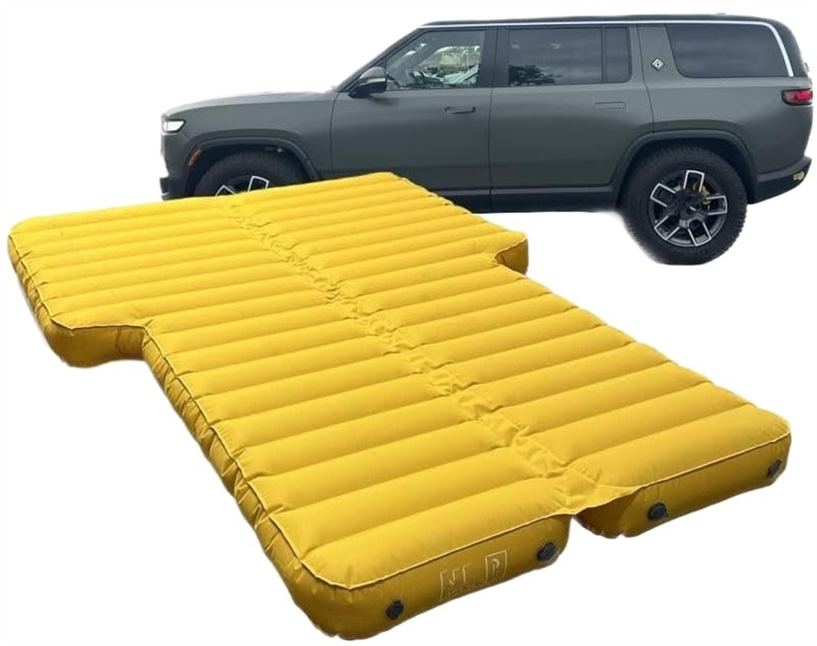 WUYDKEL Auto Matratze Kompatibel Mit Rivian Für R1S Luftbett, Robuste Aufblasbare Rücksitz-Automatratze Mit Luftpumpe Und Aufbewahrungstasche, Camping- Und Reiseausrüstung, 213 X 133 X 10 cm von WUYDKEL