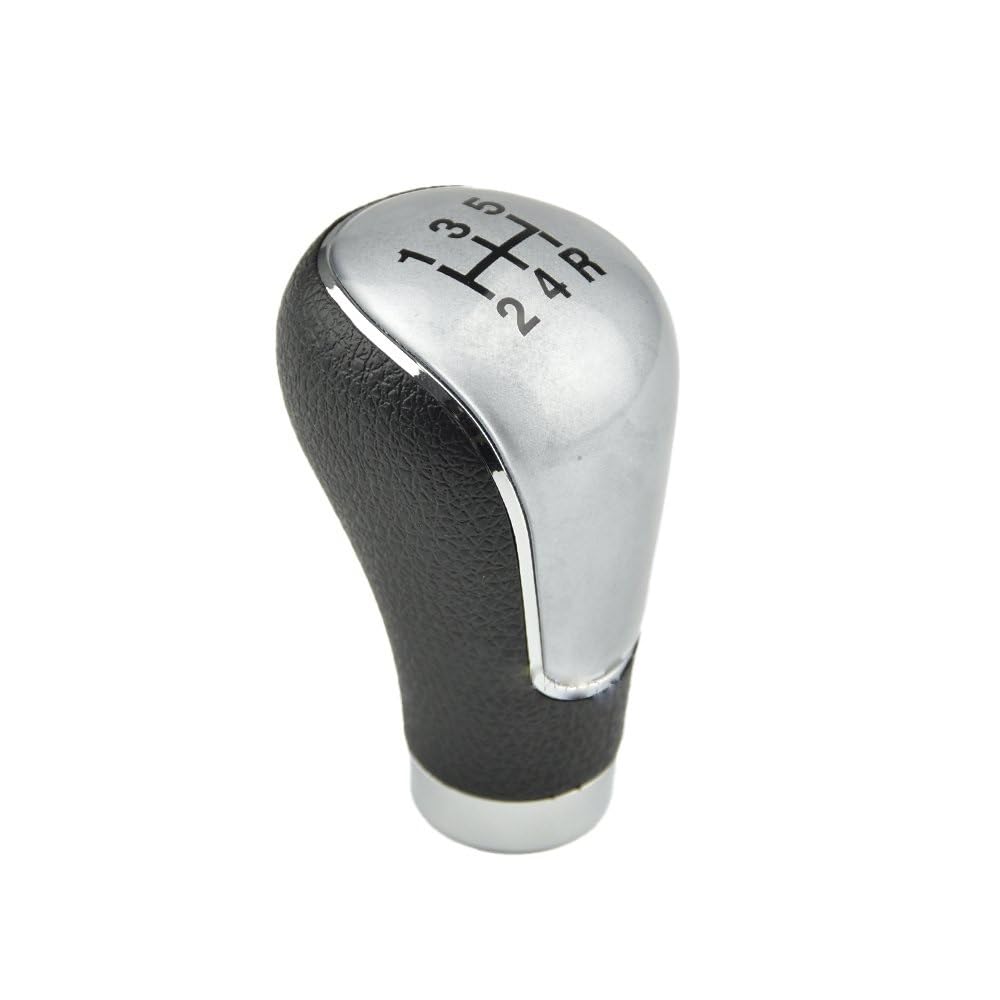 WUYDKEL Auto-Schaltknauf Kompatibel Mit Mazda 6 2006 2007 2008 2009 2010 2011 Auto 5 6 Gang Schaltknauf Stick Kopf Hebel Griff(5 Speed Silver) von WUYDKEL