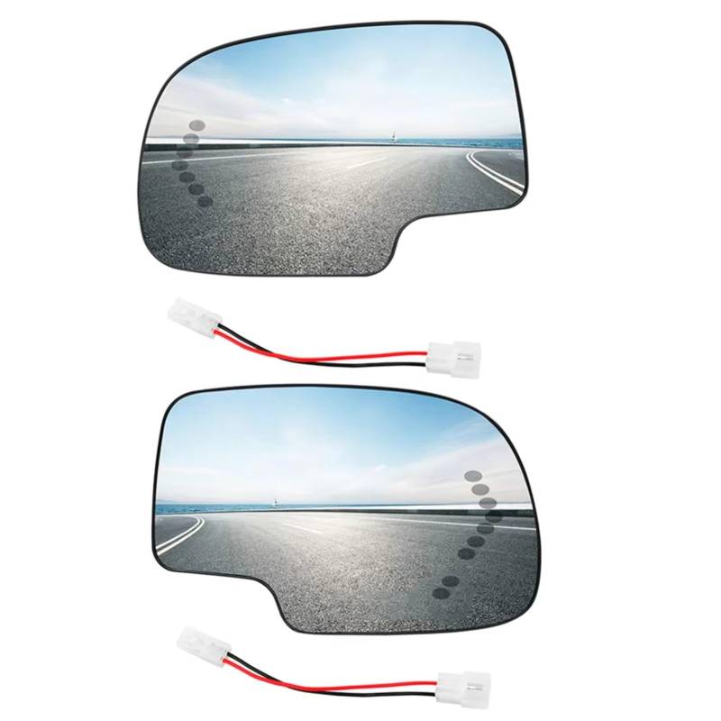 WUYDKEL Kompatibel Mit Chevrolet Für Silverado Für Sierra Für Tahoe 2003 2004 2005 2006. Auto Links Rechts Beheiztes Seitenspiegelglas 88944391 88944392 Außenspiegel Spiegelglas(1 Pair) von WUYDKEL