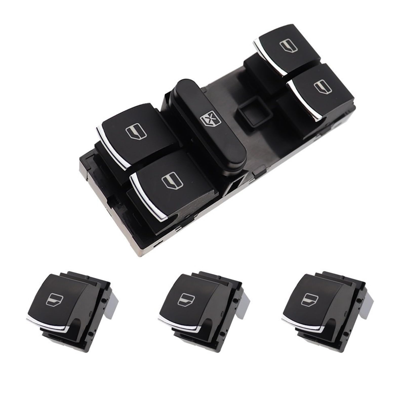 WUYDKEL Kompatibel Mit VW Für J&etta Für Tiguan Für Golf Für Passat Für CC Power Window Master Switch Control Button 959 857 5ND959857 Fensterheber Schalter(Set) von WUYDKEL