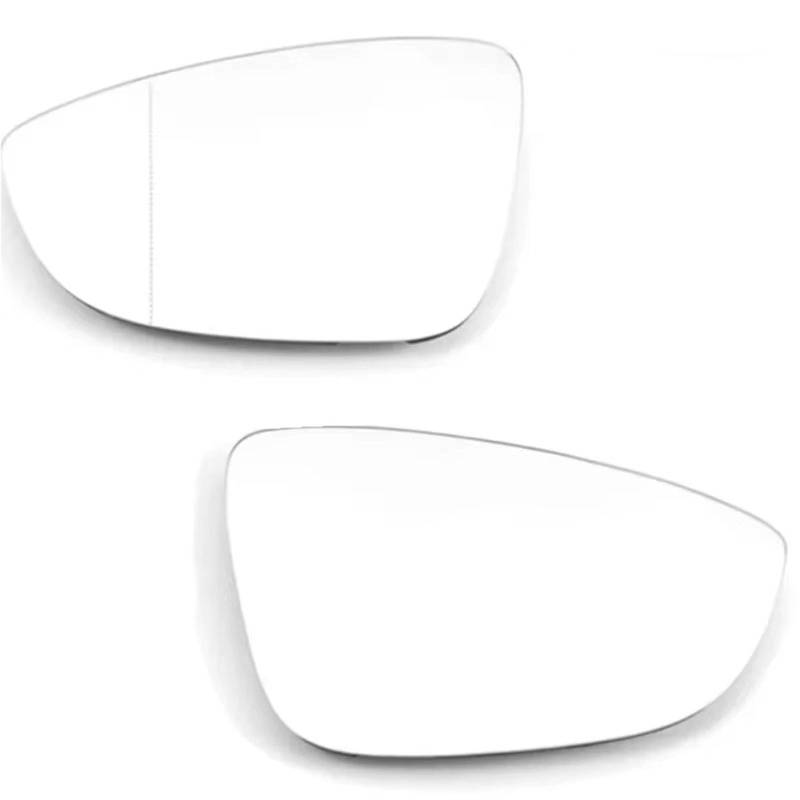 WUYDKEL Kompatibel Mit VW Für Scirocco Für EOS 2009–2017, Auto-Links-Rechts-Seitenflügel-Rückspiegelglas, Beheiztes Rückspiegelglas, Autozubehör Außenspiegel Spiegelglas(1 Pair) von WUYDKEL