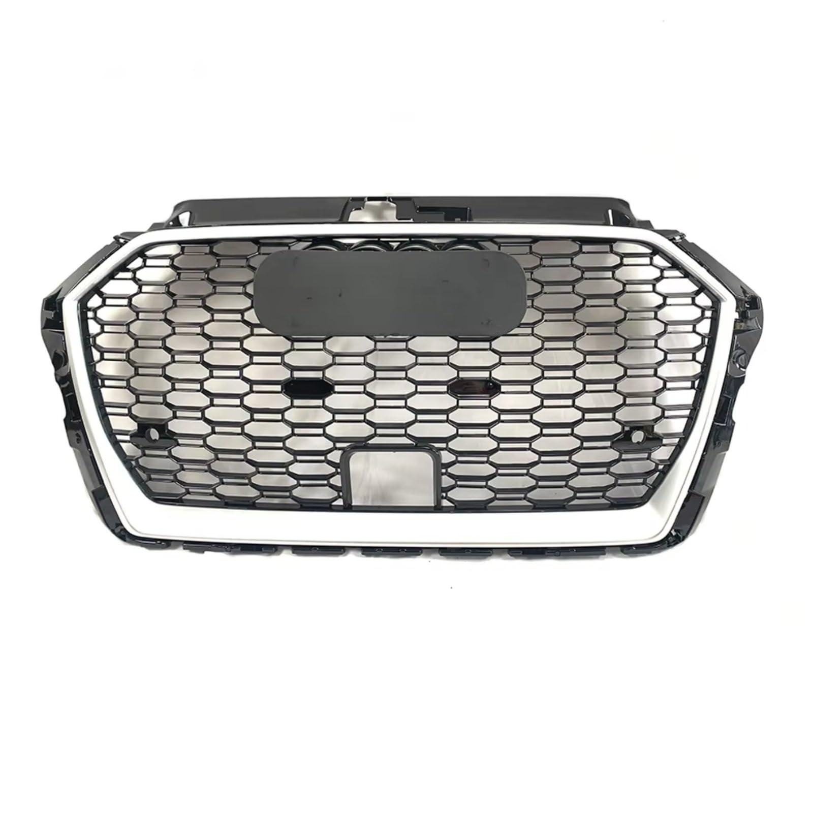 WUYDKEL Kühlergrill Kompatibel Mit A3 8VPA 2017 2018 2019, Auto-Frontstoßstangengrill, Frontstoßstangenhaube, Kühlergrill, Renngitter, Netzgitter, Autozubehör(Silver) von WUYDKEL