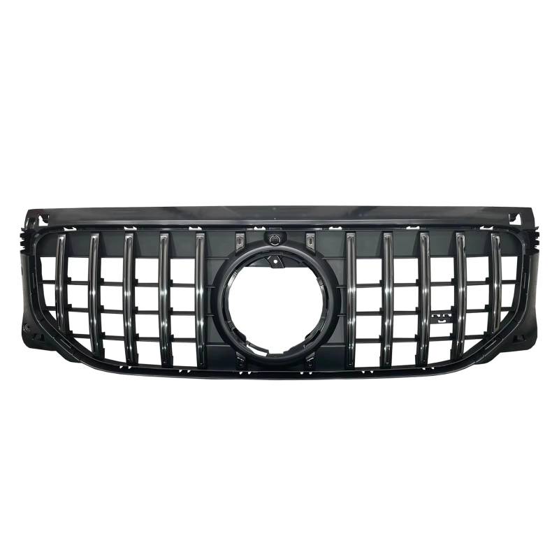 WUYDKEL Kühlergrill Kompatibel Mit Benz Für GLB X247 2024 Auto GT Style Racing Grill Frontgrill Obere Stoßstange Haube Mesh Grid Grille Body Kit Auto Zubehör(Silver) von WUYDKEL