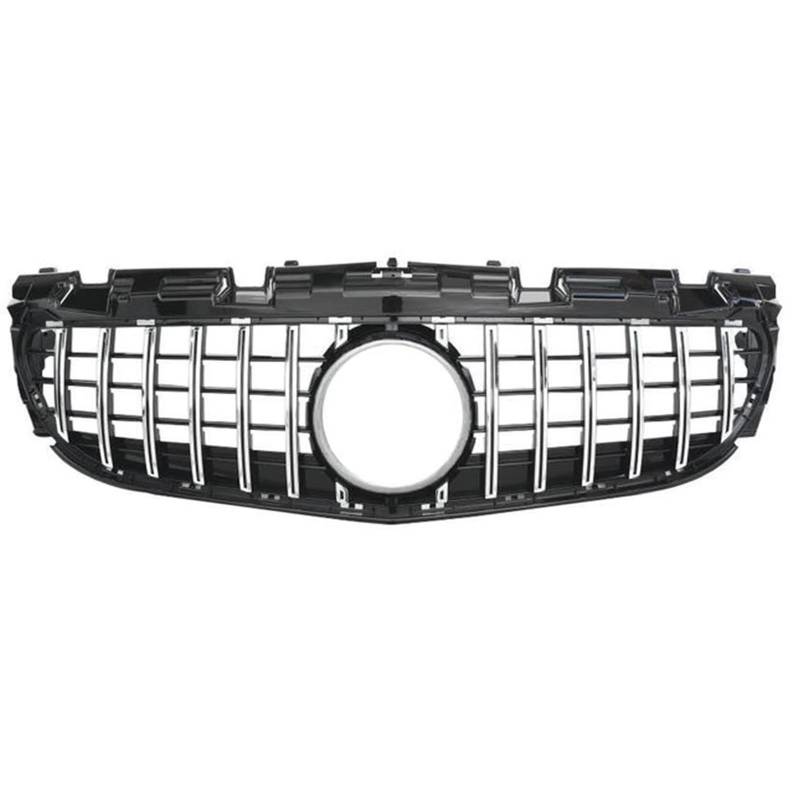 WUYDKEL Kühlergrill Kompatibel Mit Benz Für W172 R172 SLC300 SLC-Klasse 2016 2017 2018 2019 2020 Auto-Oberstoßstangenhaube Mesh Grid Grill Frontgrill Autozubehör(Silver) von WUYDKEL