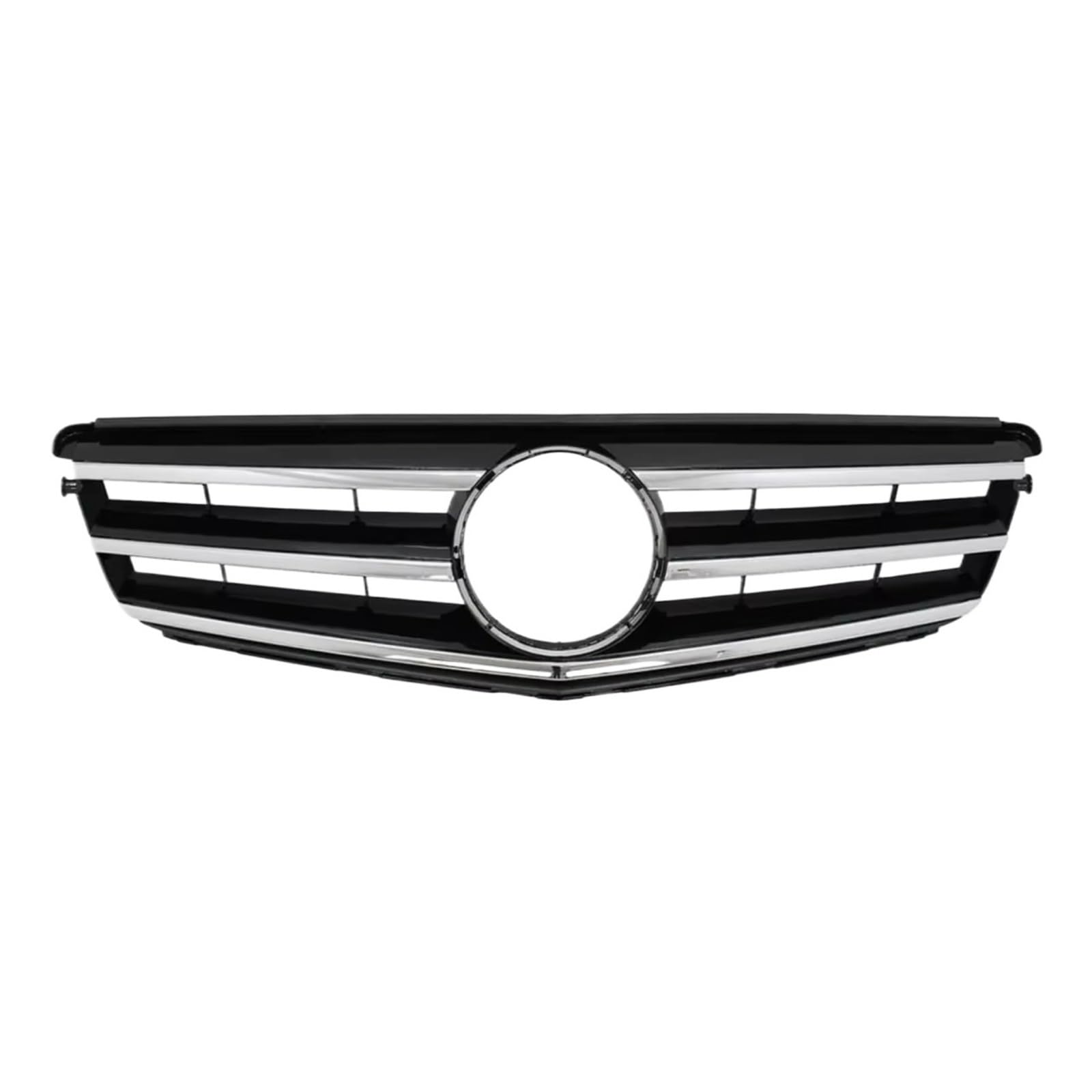 WUYDKEL Kühlergrill Kompatibel Mit Benz Für W204 C180 C250 C350 2008–2014 C-Klasse, Auto-Frontstoßstangengrill, Kühlergrill, Renngrills, Frontstoßstangen-Haubengrill(Sport Chrome) von WUYDKEL