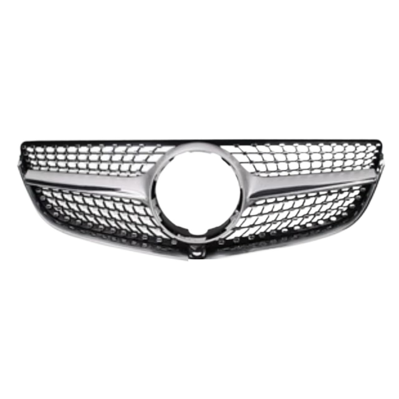 WUYDKEL Kühlergrill Kompatibel Mit Benz Für W207 2014 2015 2016 Für C207 E200 E250 E300 E400 E500 Auto-Diamant-Stil Frontstoßstangengitter Racing Grill Billet Gril(Silver,color1) von WUYDKEL