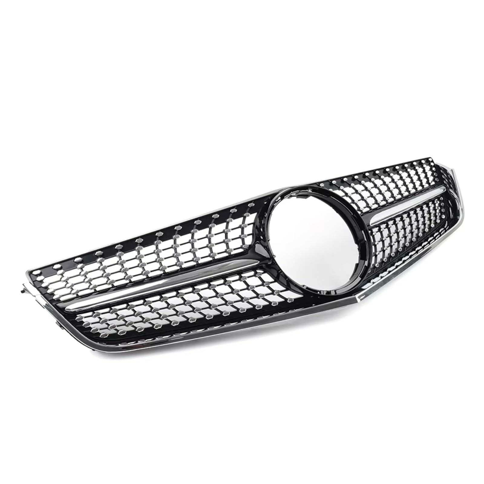 WUYDKEL Kühlergrill Kompatibel Mit Benz Für W207 C207 Coupe Für E250 E350 E500 E-Klasse 2009 2010 2011 2012 2013 Auto-Frontstoßstange Grillhaube Kühler Diamantgitter(Black Silver) von WUYDKEL