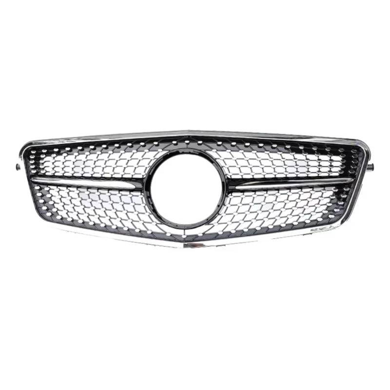 WUYDKEL Kühlergrill Kompatibel Mit Benz Für W212 E-Klasse 2009 2010 2011 2012 2013 2014 2015. Auto-Front-Racing-Grill, Stoßstangen-Mittelgitter-Grill, Autozubehörteile(Black,Diamond 08-13) von WUYDKEL