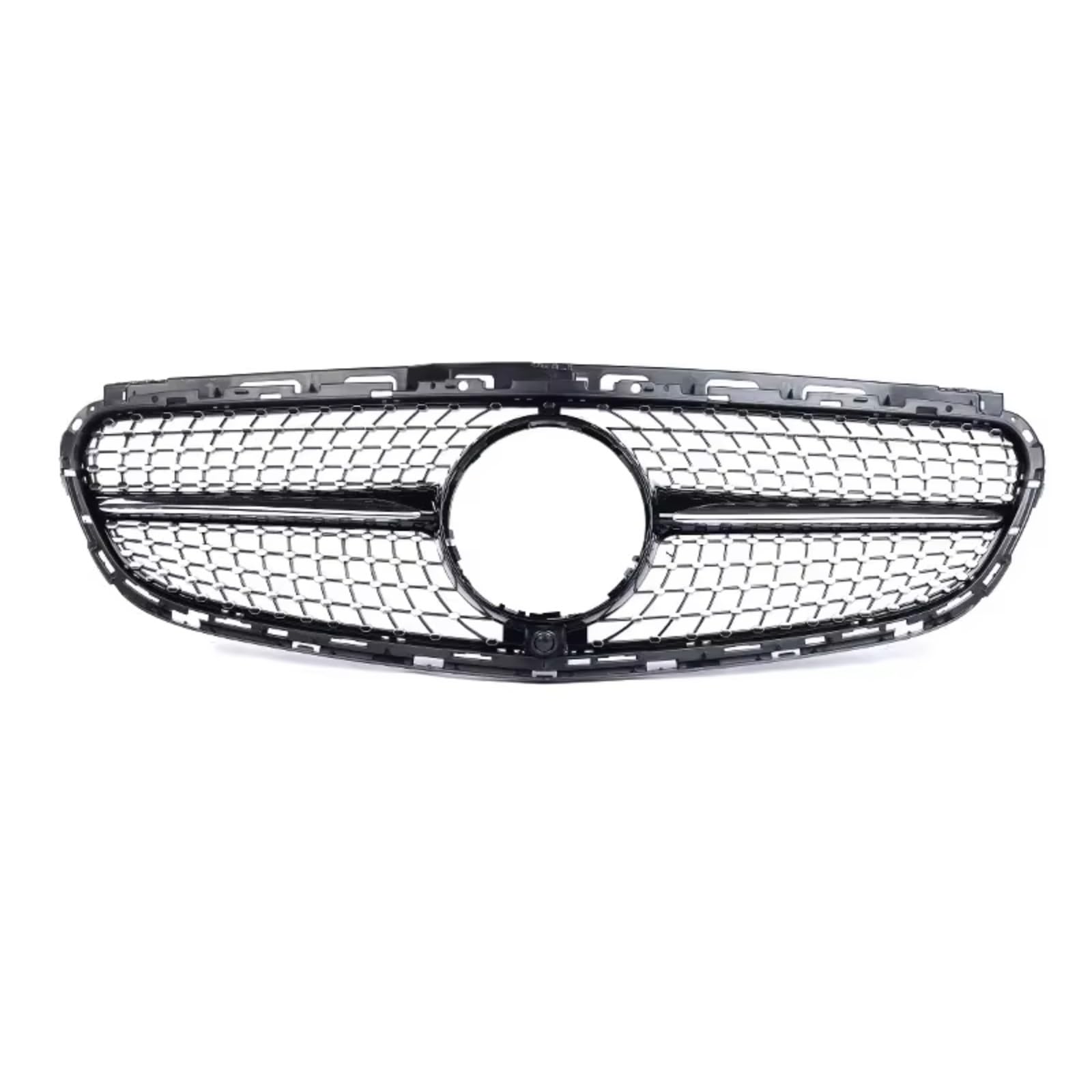 WUYDKEL Kühlergrill Kompatibel Mit Benz Für W212 E-Klasse 2009 2010 2011 2012 2013 2014 2015. Auto-Front-Racing-Grill, Stoßstangen-Mittelgitter-Grill, Autozubehörteile(Black,Diamond 14-15) von WUYDKEL