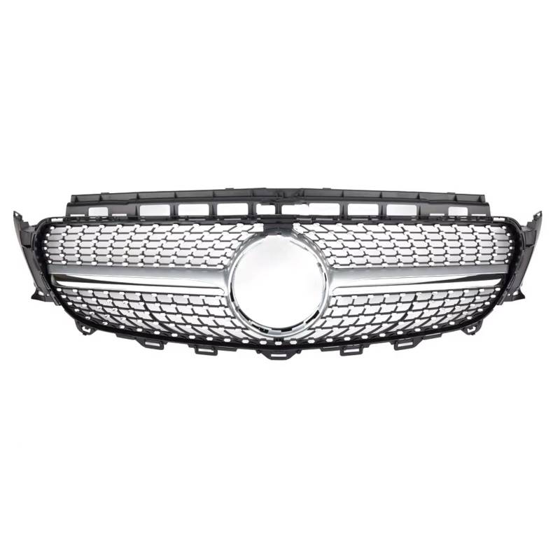 WUYDKEL Kühlergrill Kompatibel Mit Benz Für W213 C238 2016 2017 2018 2019 Für E180 E200 E220 E300 E350 E400 E450 Auto-Frontstoßstange Renngitter Frontgrill(Silver,Diamonds) von WUYDKEL