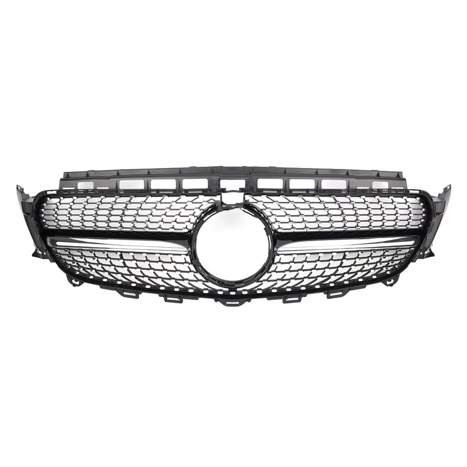 WUYDKEL Kühlergrill Kompatibel Mit Benz Für W213 C238 2016 2017 2018 2019 Für E180 E200 E220 E300 E350 E400 E450 Auto-Frontstoßstange Renngitter Frontgrill(Silver,Diamonds-W360) von WUYDKEL