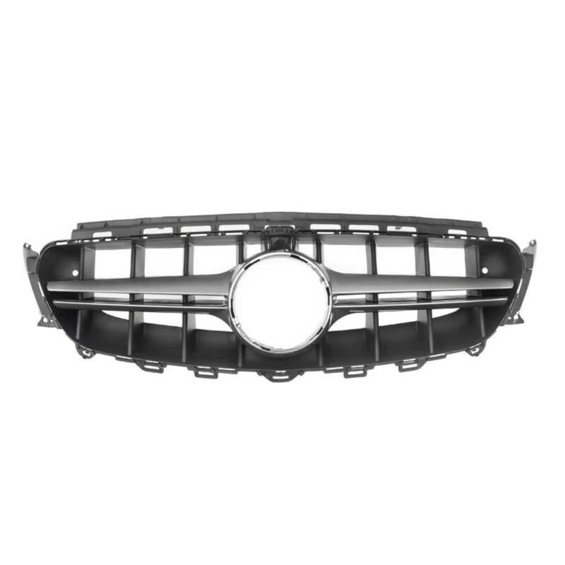 WUYDKEL Kühlergrill Kompatibel Mit Benz Für W213 E200 E300 E250 E320 E350 E400 2016 2017 2018 2019 2020 Auto-Frontgittergrill Frontstoßstangengrill Mit Kameraloch(Silver,A) von WUYDKEL