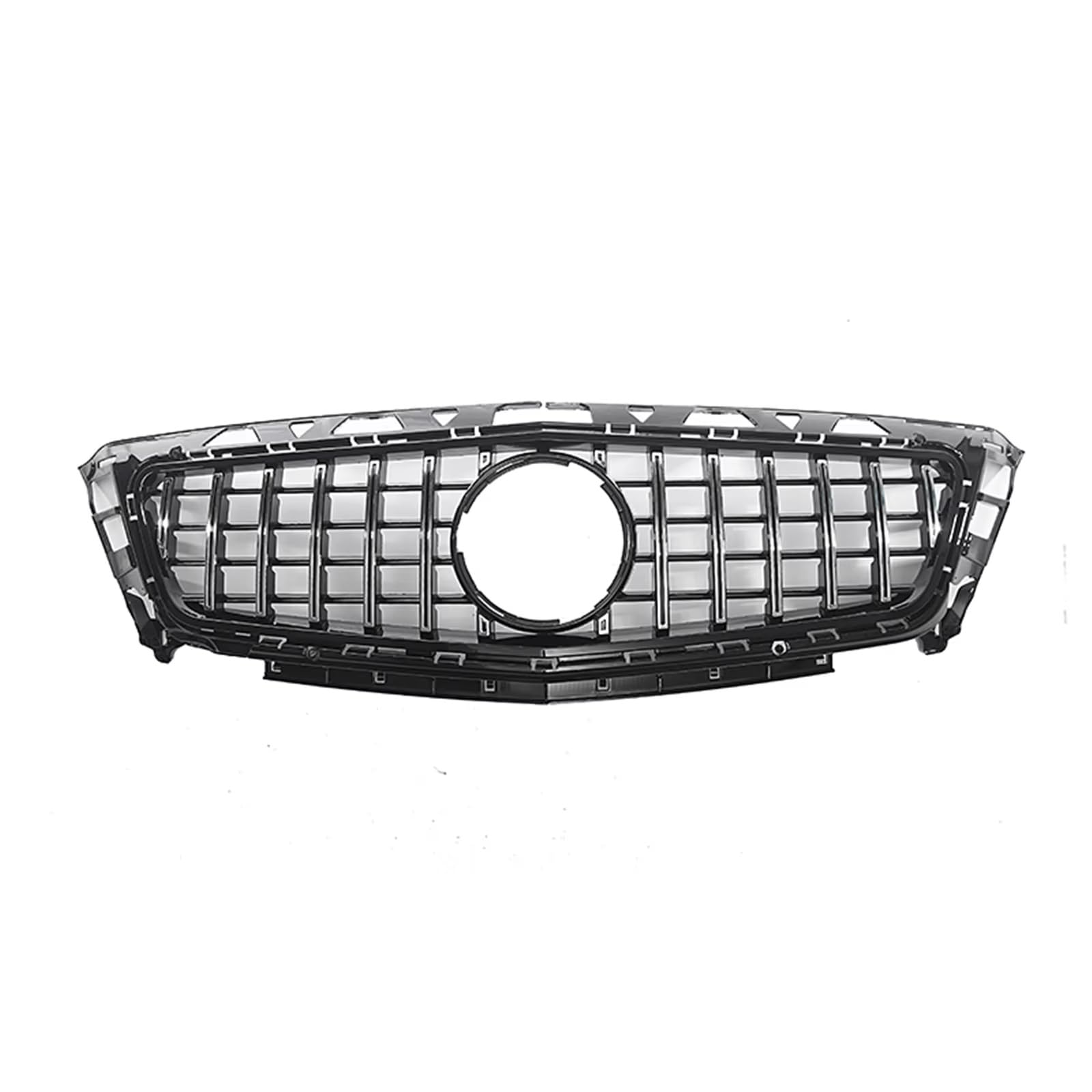 WUYDKEL Kühlergrill Kompatibel Mit Benz Für W218 CLS63 CLS63 Für AMG 2012 2013 2014 Auto-Frontgrill GT-Stil Grill Obere Stoßstangenhaube Mesh Grid Grill Autoteile(Silver) von WUYDKEL