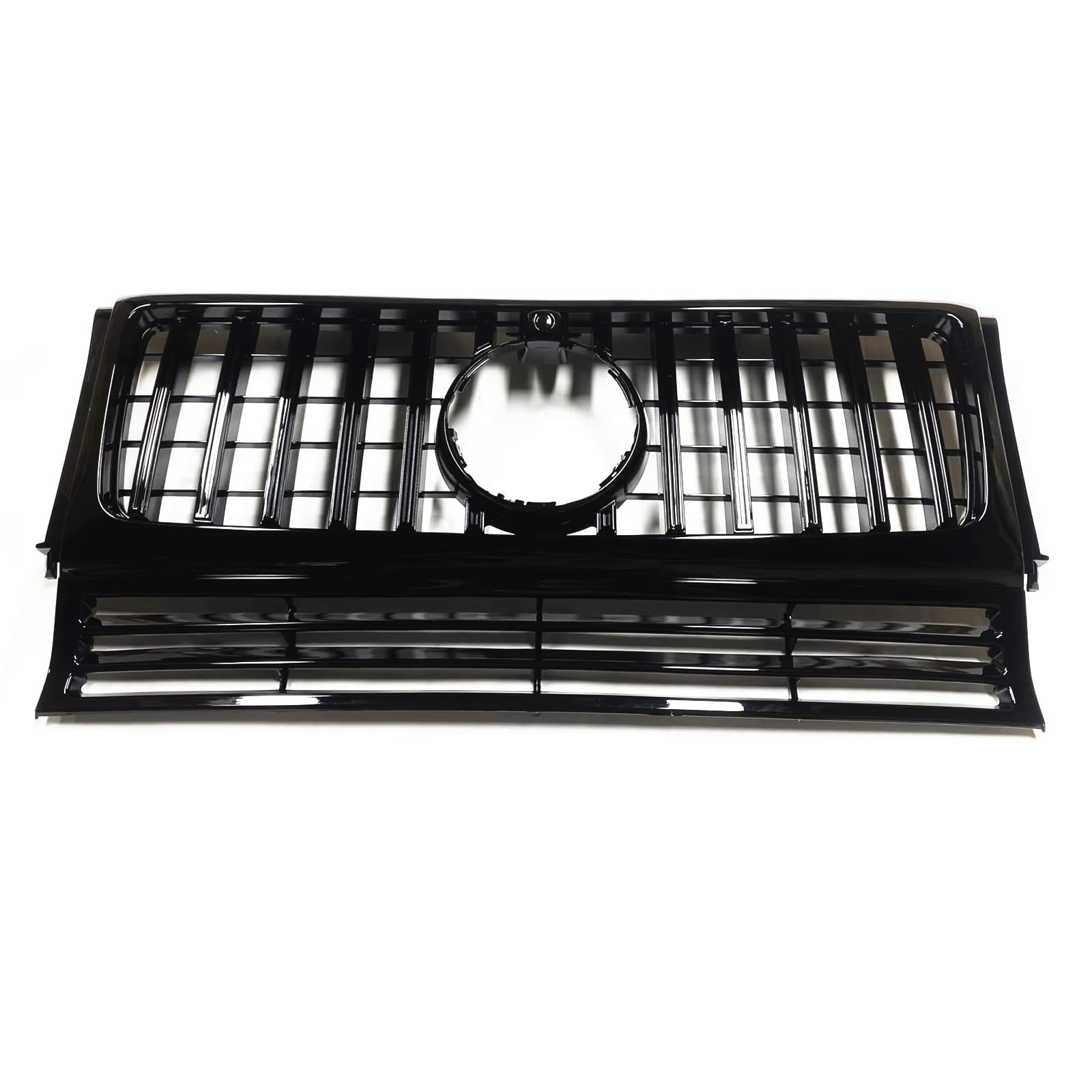 WUYDKEL Kühlergrill Kompatibel Mit Benz Für W463 G-Klasse G500 G550 G63 G55 Für AMG 1990–2018 Auto Front Oberen Stoßfänger Haube Grille Racing Grill Mesh Grill Grill(Black) von WUYDKEL