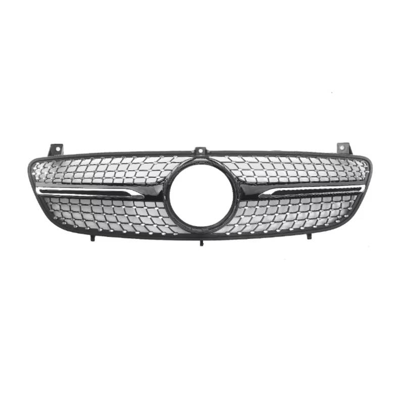 WUYDKEL Kühlergrill Kompatibel Mit Benz Für W639 Für Viano Für Vito 2006 2007 2008 2009 2010 Frontstoßstangengrill Haube Tuning Racing Grill Kühler Mesh Grid Grill(Black) von WUYDKEL